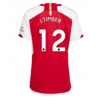 Arsenal Jurrien Timber #12 Replica Home Shirt Ladies 2023-24 Short Sleeve